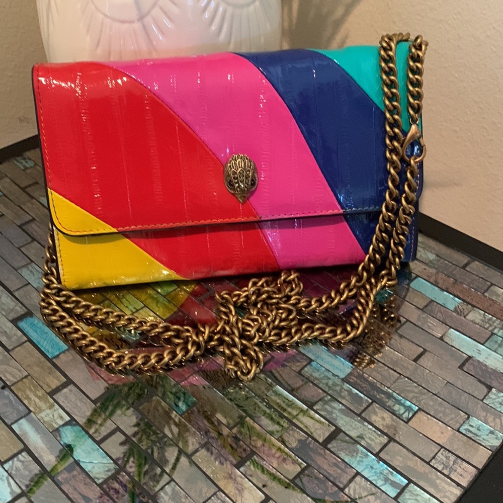 - Kurt Geiger London Rainbow Stripe Leather Chain Wallet
KURT GEIGER LONDON